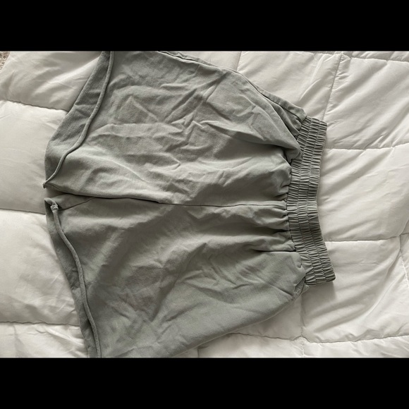 MESHKI jogger shorts greenish grey. Small Really soft and comfy. - Picture 1 of 3
